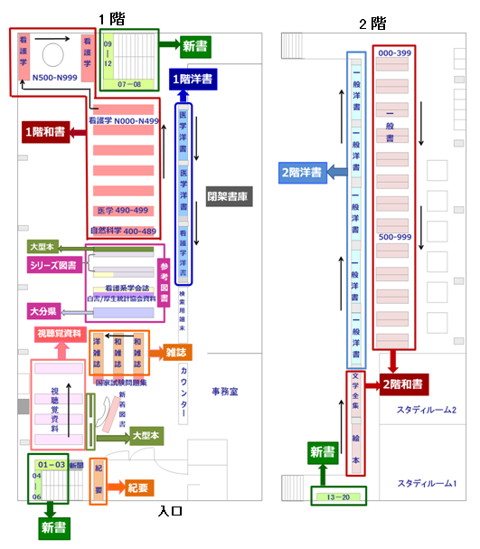 配架場所案内図の画像