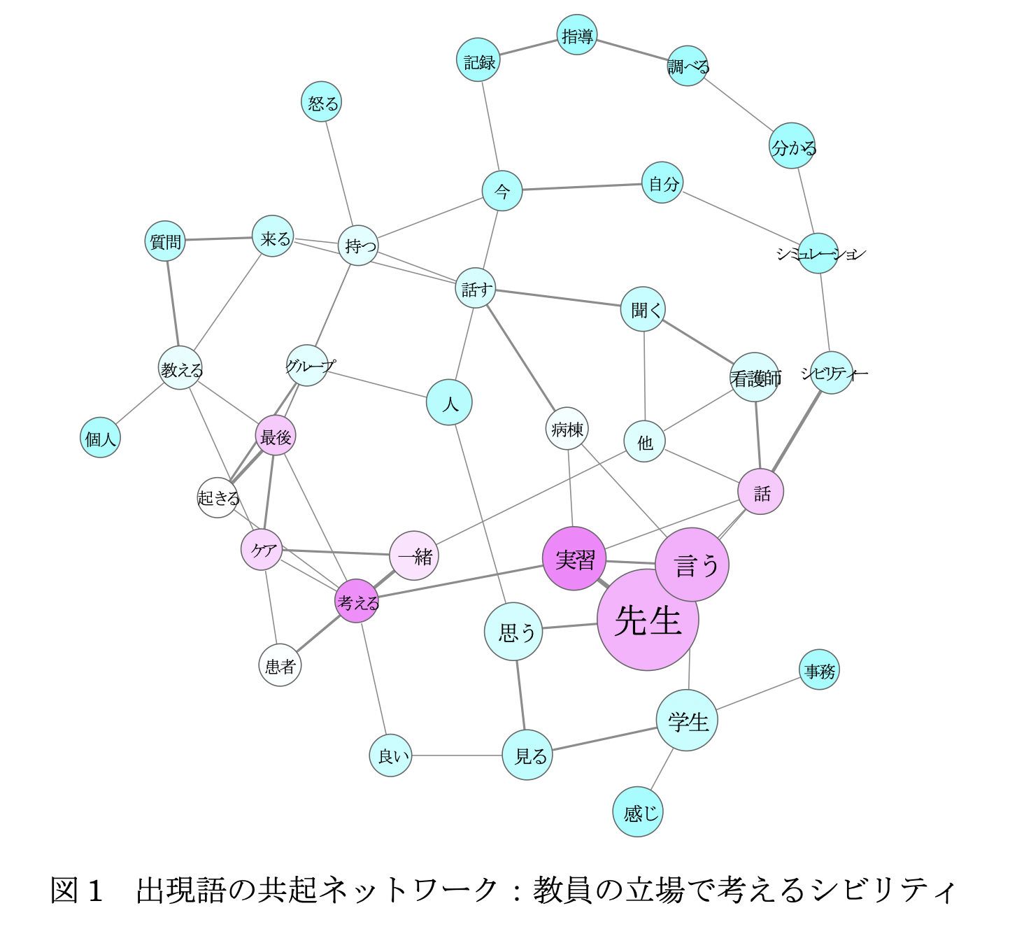 出現語の共起ネットワーク