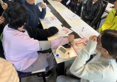 日本語教室での健康チェック